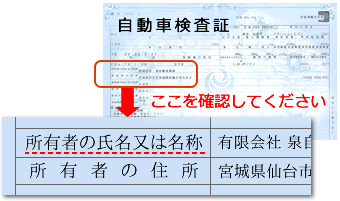 所有者欄の確認